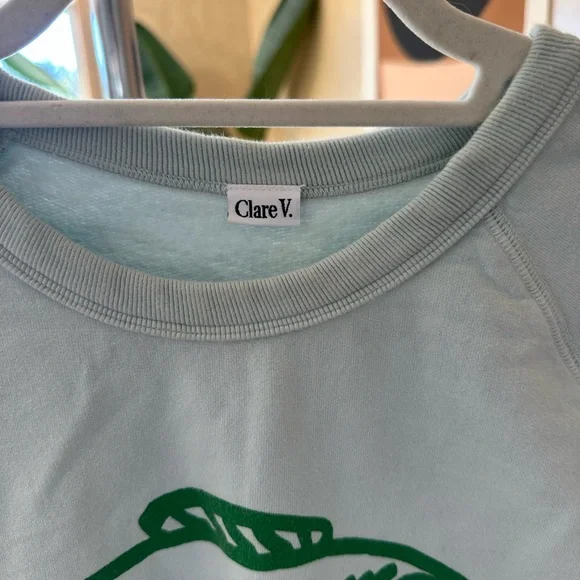 Clare V Light Blue Sardine Sweatshirt - Picture 4 of 9